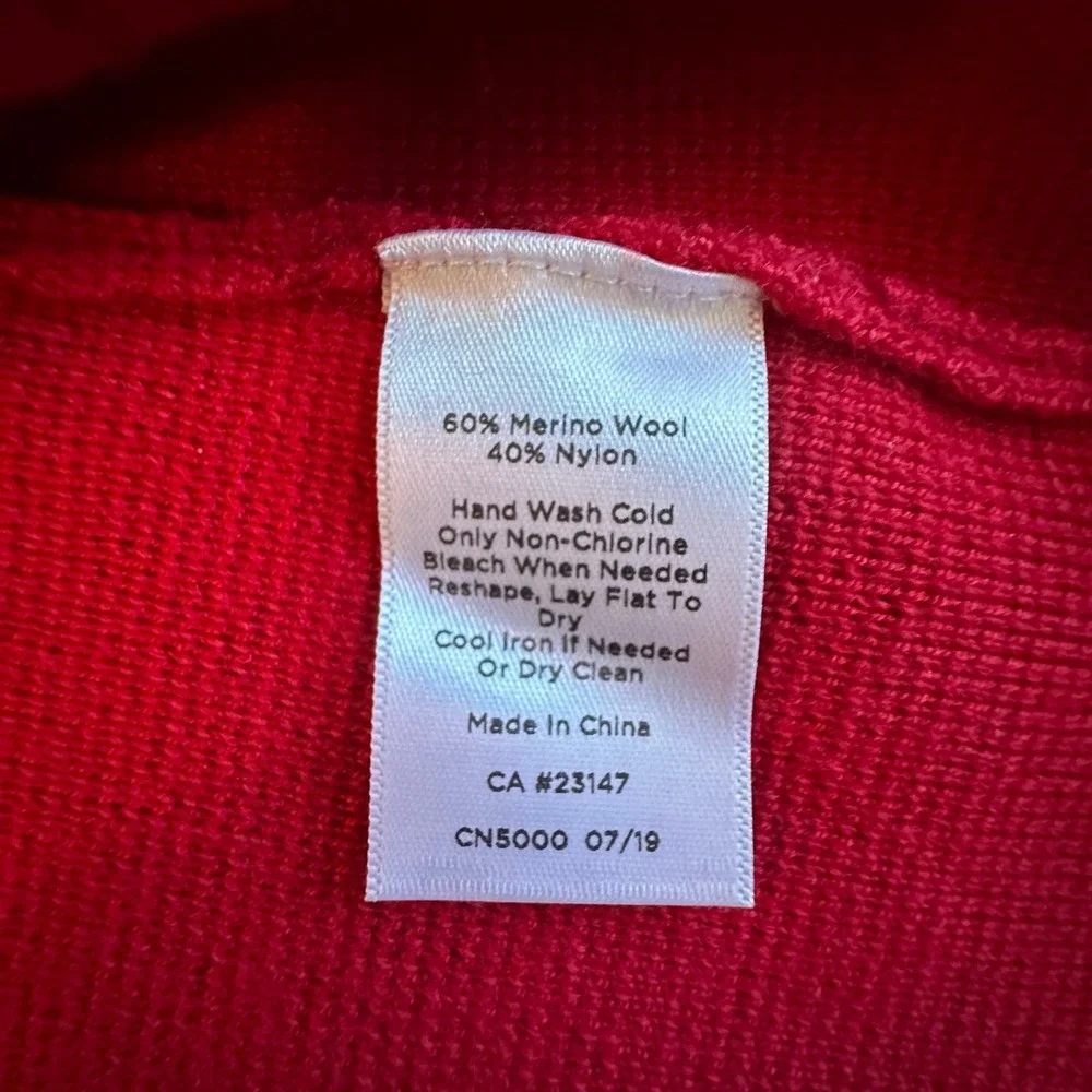 Talbots Petite Blazer Women's XLP Red Textured Knit‎ Blazer Cardigan Jacket